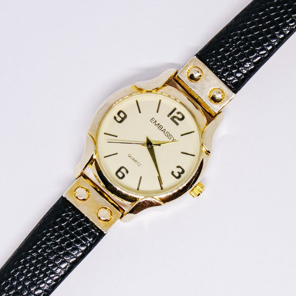 Vintage Blue Dial Watch by Embassy | Small Two-tone Watch for Women –  Vintage Radar