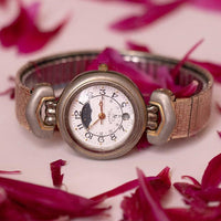Silberton-Damen Wrangler Mondphase Uhr | Vintage Moonphase Uhren