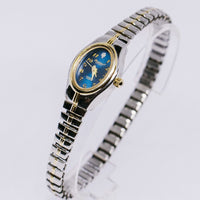 Precision by Gruen Silver-tone Watch | Blue Dial Quartz Watches - Vintage Radar