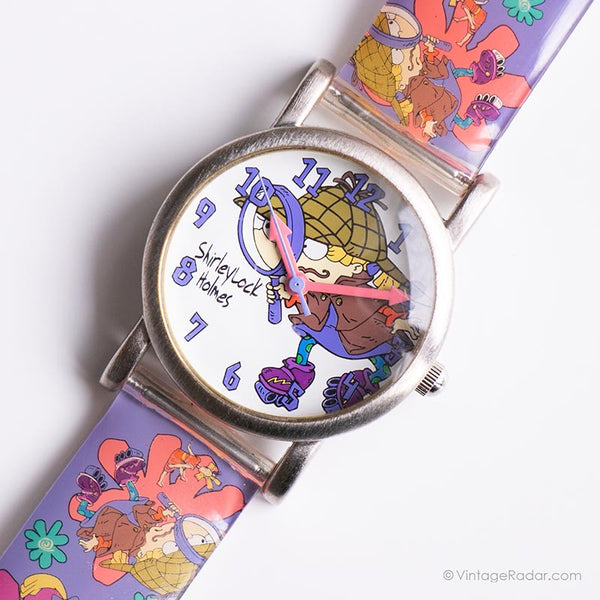 Die Abenteuer von Shirley Holmes Cartoon Uhr | Vintage -Charakter Uhr