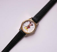 Small Cute Mickey Mouse Vintage Disney Watch 23mm Gold Tone Case