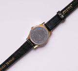 Pequeño lindo Mickey Mouse Antiguo Disney reloj Estuche de tono dorado de 23 mm