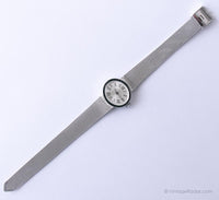 Tono plateado elegante Timex reloj Para damas | Mecánico vintage reloj