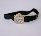 Gold-Plated Vintage German Watch - 1940s Art Deco Antique Ladies Watch