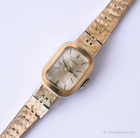 Quadrato tono in oro Timex Orologio vintage | Orologio meccanico per le donne