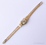 Quadrato tono in oro Timex Orologio vintage | Orologio meccanico per le donne