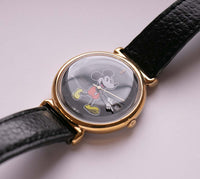 Raro de los 90 vintage negro Mickey Mouse Pulsar reloj | Disney Relojes