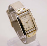Vintage Isaac Mizrahi Live! Watch for Her Rectangular Dial & White Strap