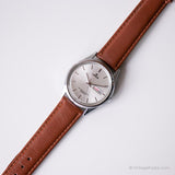 Sily-tone vintage Lorus Date montre | Bureau du quartz au Japon montre