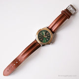 Vintage Two-tone Lorus Watch | Green Dial Date Watch