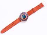 1991 Red Island SDK106 Swatch Scuba montre | Montre-bracelet suisse vintage