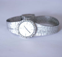Vintage Luxurious Silver-tone CIRO Watch for Women with Gemstones