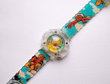Winnie the Pooh & Amis aqua montre Vintage avec bracelet coloré
