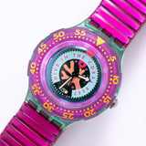 1994 CHERRY DROPS SDG102 Swatch Watch with Adjustable Watch Strap