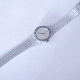 Vintage luxuriöser silbertoner Ciro Uhr für Frauen mit Edelsteinen