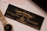 Rare vintage noir Jules Jurgensen Quartz montre avec boîte et papiers