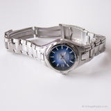 Acier inoxydable vintage Lorus montre | Quartz au Japon à cadran bleu montre