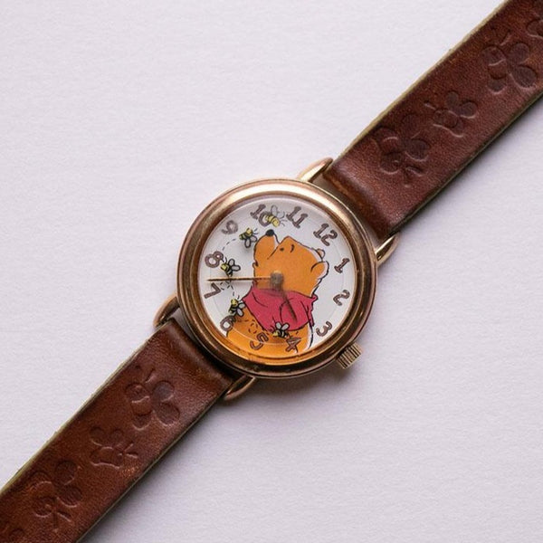 Jahrgang Timex Winnie the Pooh Uhr mit rotierenden Bienen funktionieren