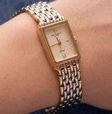 Rettangolare vintage Jules Jurgensen Dal 1740 orologio per le donne