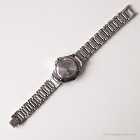 Tono plateado vintage Lorus reloj para ella | Mechón de pulsera de damas azules de dial