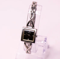 Diminuto Guess reloj para mujeres con dial negro | Antiguo Guess Cuarzo reloj