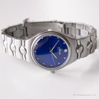 Acier inoxydable vintage Lorus Quartz montre | Swipwatch à cadran bleu