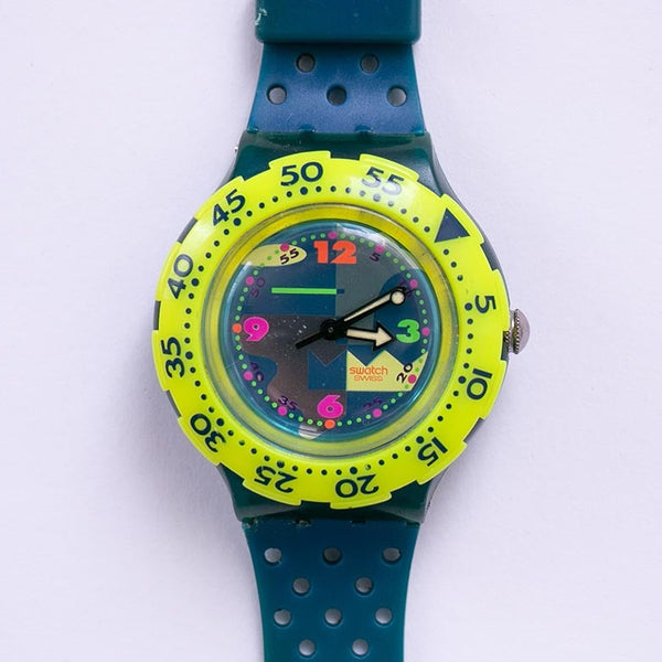 1992 Swatch Scuba OVER THE WAVE SDN105 Watch | 90s Scuba Swatch