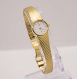 Tono de oro vintage Citizen Quartz 3220-323874-Y0 reloj Japón Movt