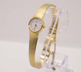 Tono de oro vintage Citizen Quartz 3220-323874-Y0 reloj Japón Movt