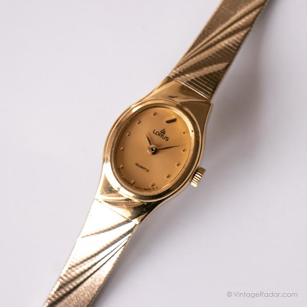 Vintage winzig Lorus Uhr für sie | Retro Gold-Tone Armbanduhr