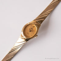 Vintage Tiny Lorus Watch for Her | Retro Gold-tone Wristwatch