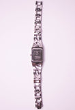 Silberton Guess Quarz Uhr Für Frauen mit weißem Edelsteinen Vintage