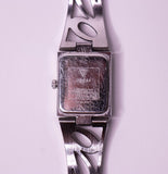 Silberton Guess Quarz Uhr Für Frauen mit weißem Edelsteinen Vintage