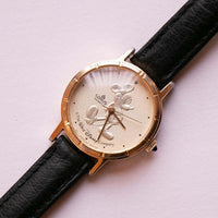 Lorus Mickey Mouse V811 5420 R2 reloj Vintage | Correa de cuero negro