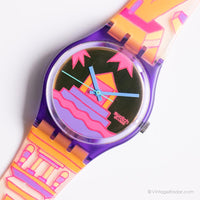 Vintage 1991 Swatch GV105 Rara Avis reloj | EXTRAÑO Swatch Caballero reloj