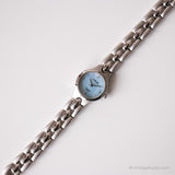 Quartz en diamant vintage Lorus montre | Cadran bleu ciel montre