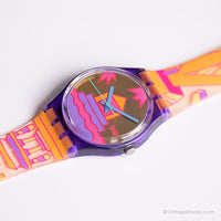 Vintage 1991 Swatch GV105 PINK AVIS Watch | RARE Swatch Gent Watch