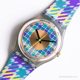 Vintage 1991 Swatch Gm109 tailleur reloj | Genial 90s Swatch reloj