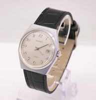 Jahrgang Karex Quarzdatum Uhr für Männer | Silberton-Herren-Armbanduhr