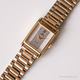 Elegante vintage Lorus Guarda per lei | Orologio rettangolare tono d'oro