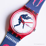 Vintage 1991 Swatch GR111 Tedophorus reloj | EXTRAÑO Swatch Caballero reloj
