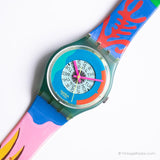Vintage 1989 Swatch GN703 Fleur de passion montre | Rétro Swatch montre