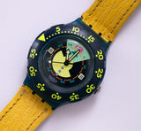 1991 Vintage swatch Göttlicher SDN102 Uhr | 90S Yellow Scuba swatch Uhr