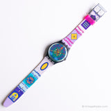 Vintage 1992 Swatch GM111 Sari reloj | Original Swatch reloj