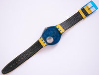 1991 vintage swatch Divin sdn102 montre | Sous-marine jaune des années 90 swatch montre