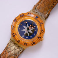 1992 Swatch Scuba GOLDEN ISLAND SDK112 Watch | 90s Orange Scuba Swatch