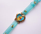 En forma de corazón Winnie the Pooh Quartz reloj | Antiguo Disney reloj