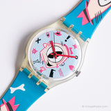 Vintage 1991 Swatch GK139 Gulp reloj | Retro Swatch Caballero reloj