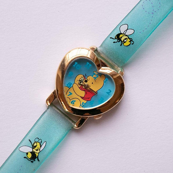Winnie en forme de cœur le quartz Pooh montre | Ancien Disney montre