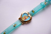 En forma de corazón Winnie the Pooh Quartz reloj | Antiguo Disney reloj